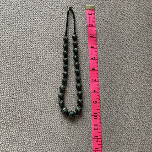 RARE Tibetan Ethnic Necklace, Turquoise Inlaid, Graduated Beads, Vintage - Picture 7 of 7